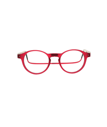 Lunettes Clic Brooklyn Rouge français