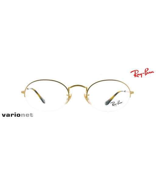 Lunettes Ray-Ban RB6547 semi-cerclées Or pas chere