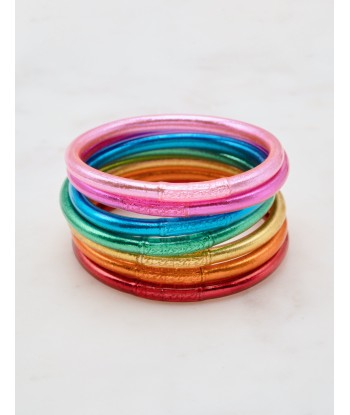 Bracelet Bouddhiste Rainbow Ikita Lot de 7 - épais basket pas cher