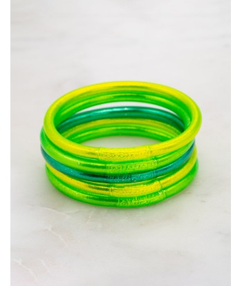 Bracelet Bouddhiste Rainbow Ikita Lot de 5 - Vert rembourrage situé sous