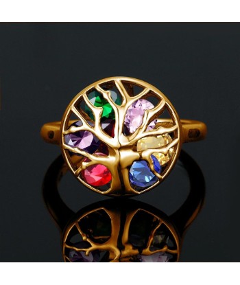 Bague Arbre de Vie Or 18 carats Amélioration de cerveau avec