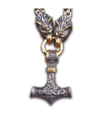 Collier Viking - LOUP FENRIR BRONZE de technologie